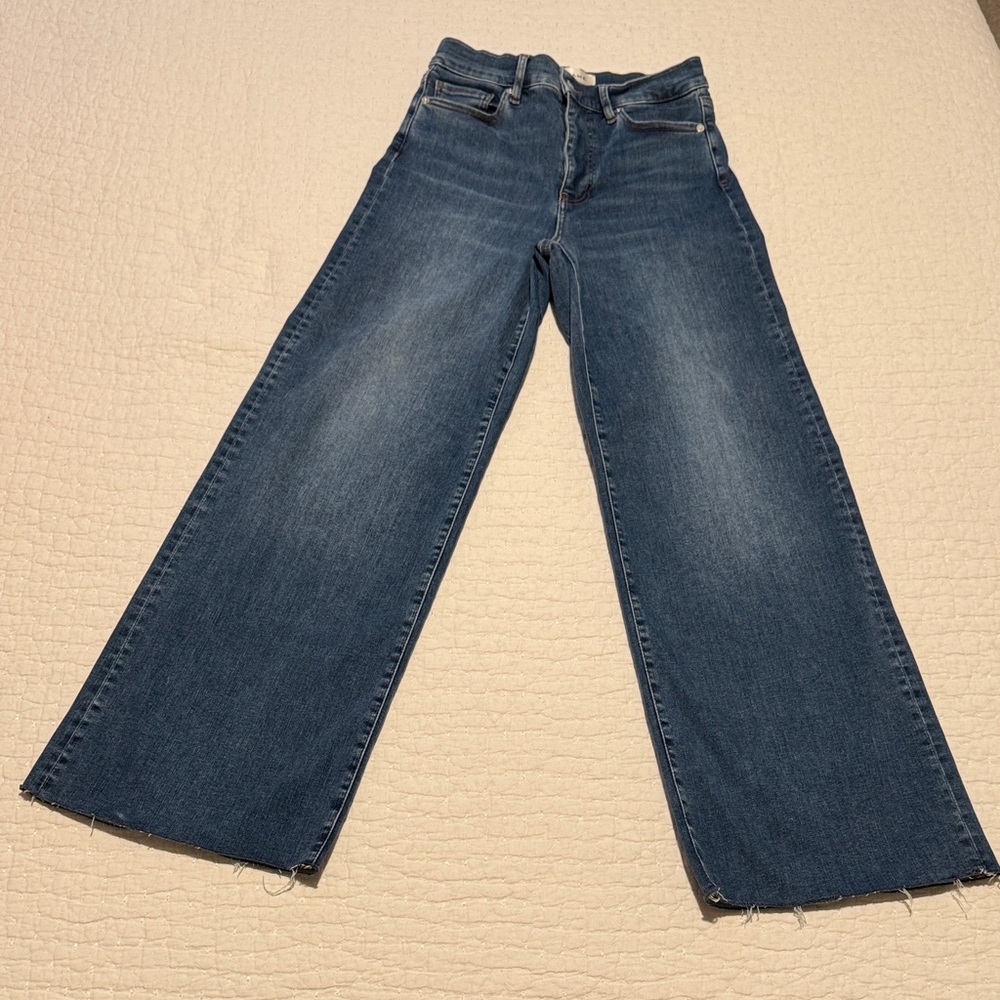 Frame Denim Dark Blue Wide Leg Jeans